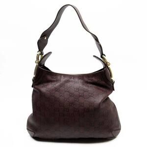 Gucci Shoulder Bag Guccissima Brown Leather